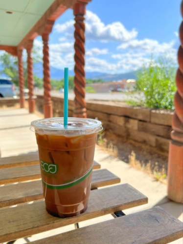A cup of El Tigre orange mocha