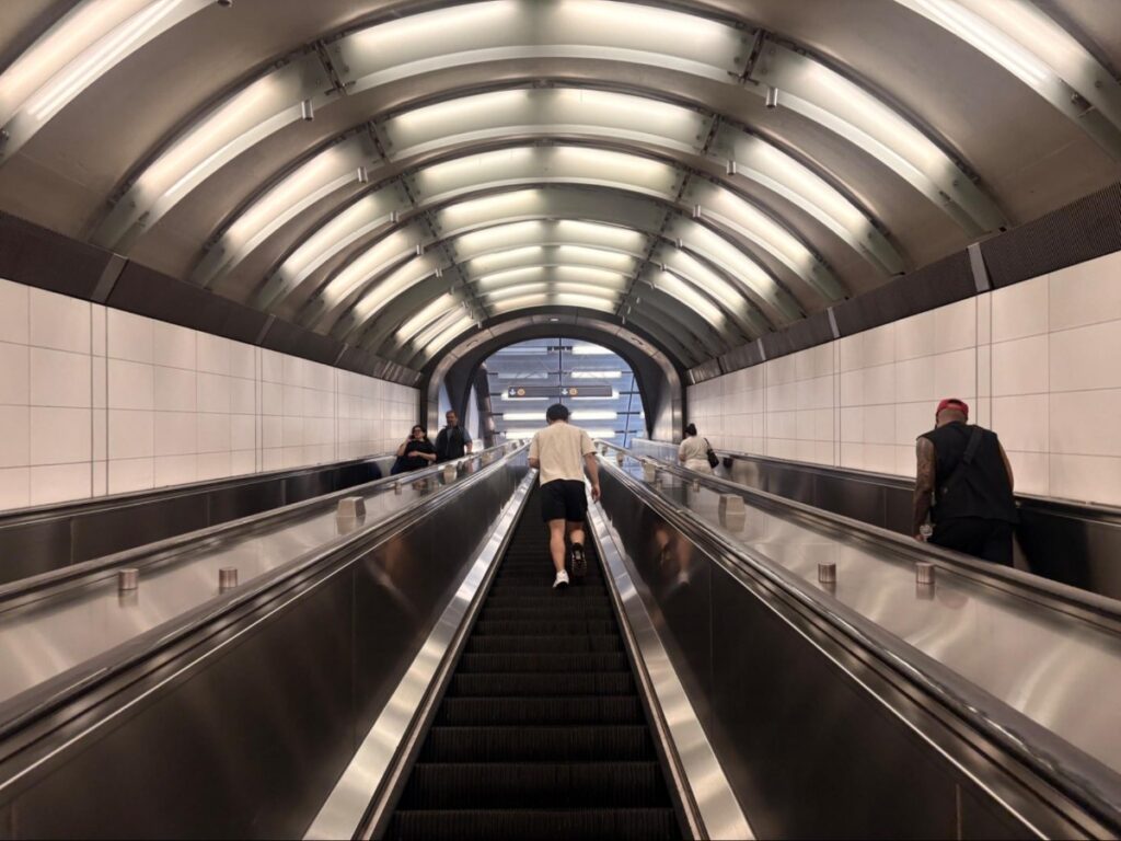 The Escalator at the 72nd Q Train Street Station