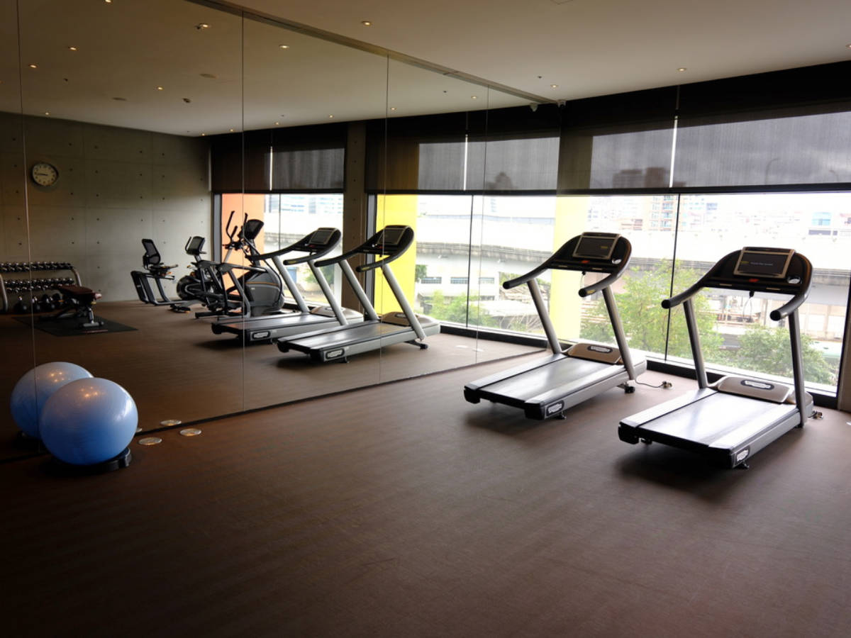 View of the different equipment in the gym