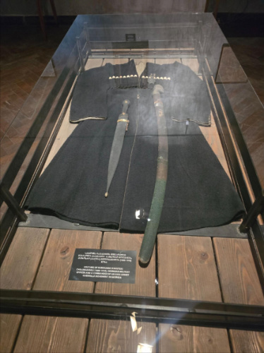 A traditional arms and attire displayed at the Georgian National Museum