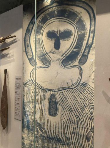 Closeup look of the art work in the Chau Chak Wing Museum