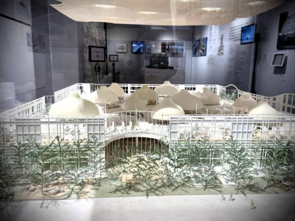 View of the architecture exhibit in the Japan Foundation
