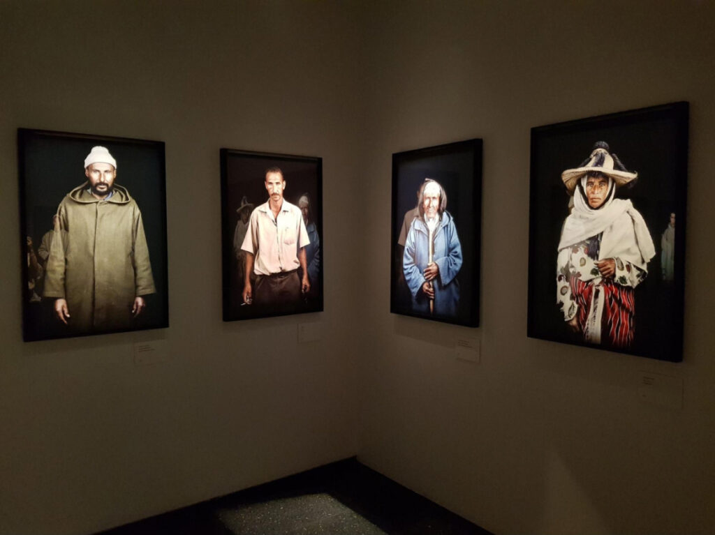 View of the photography exhibition inside the Yves Saint Laurent Museum