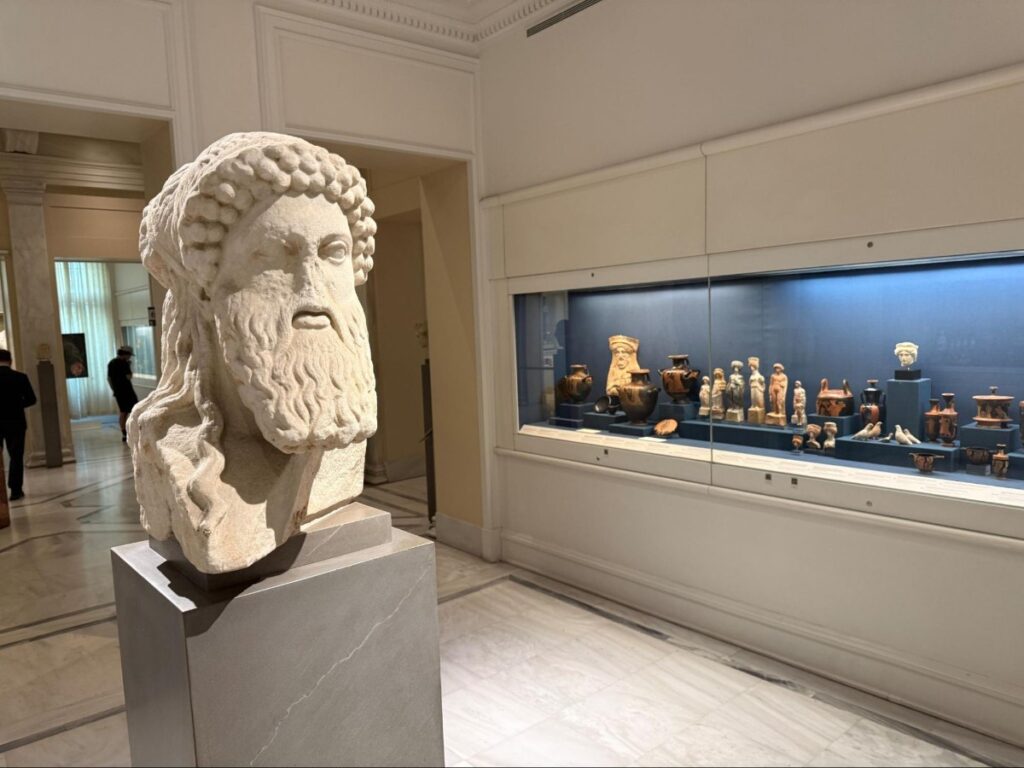 Exhibits on display at Benaki Museum