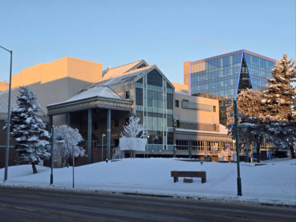 The Alaska Center for the Performing Arts building from the outside