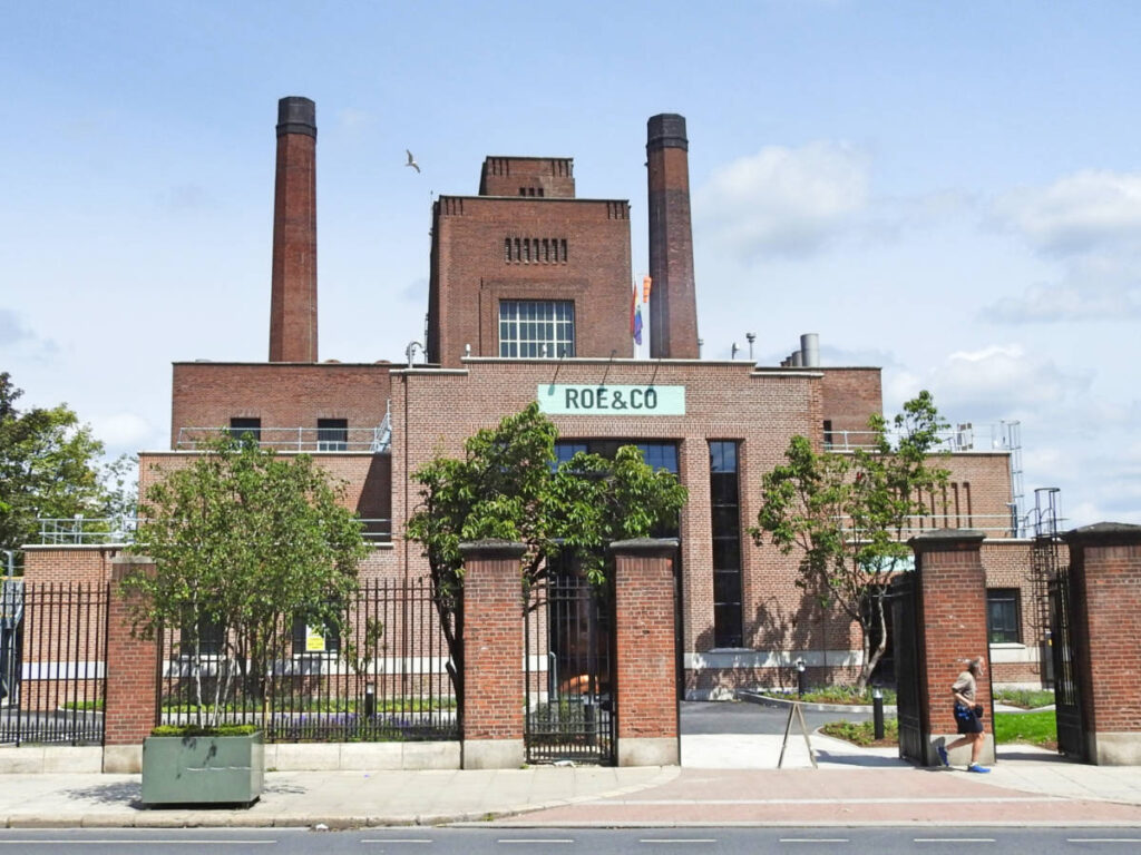 The brick walled exterior of Roe & Co