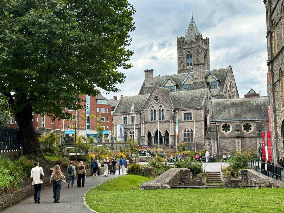 View of the exterior and the landscape around the Christ Church Cathedral 