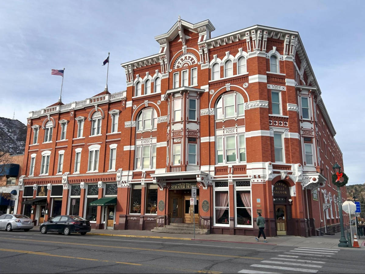 The exterior view of the Strater Hotel