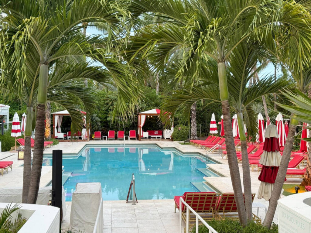 View at the pool area of Faena Hotel Miami Beach