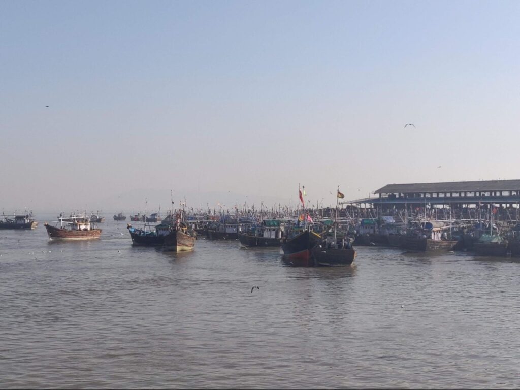 View of the Bhaucha Dhakka or Ferry Wharf in Mumbai