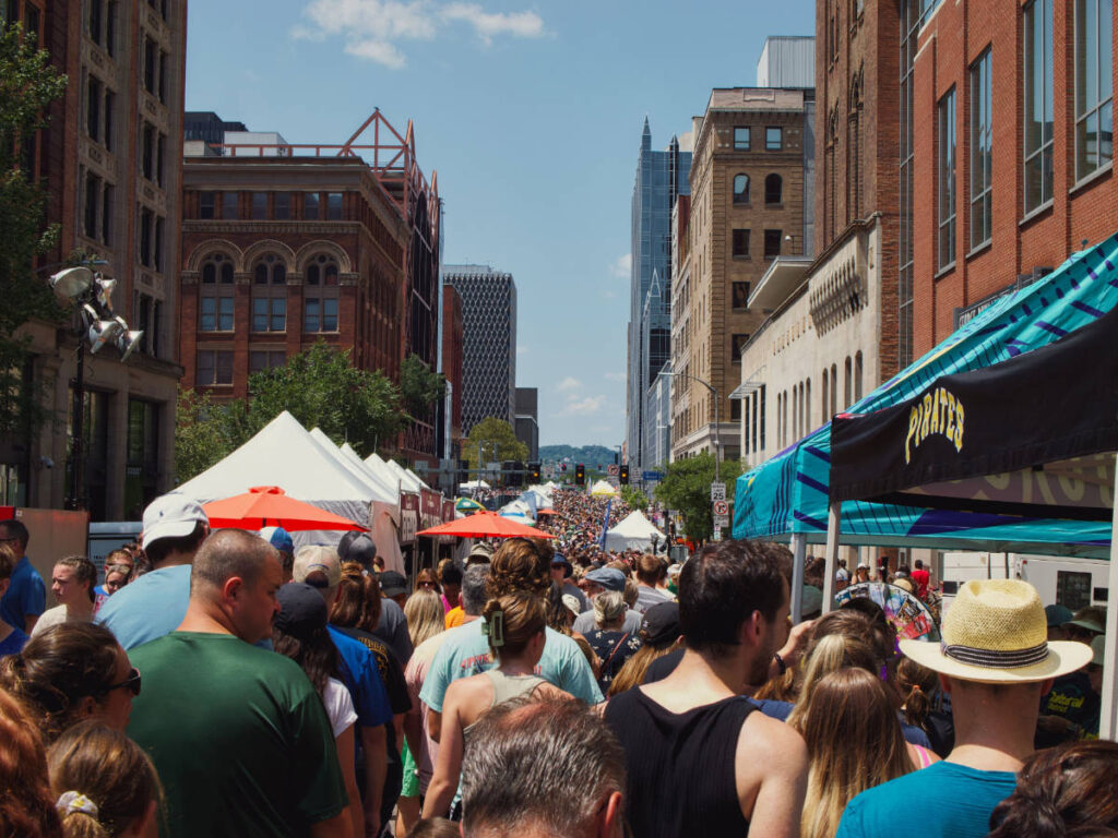 People on a festival in Pittsburgh