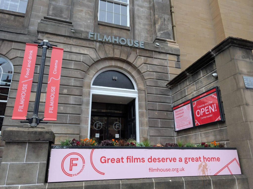 View of the posters and signages in front of the Filmhouse
