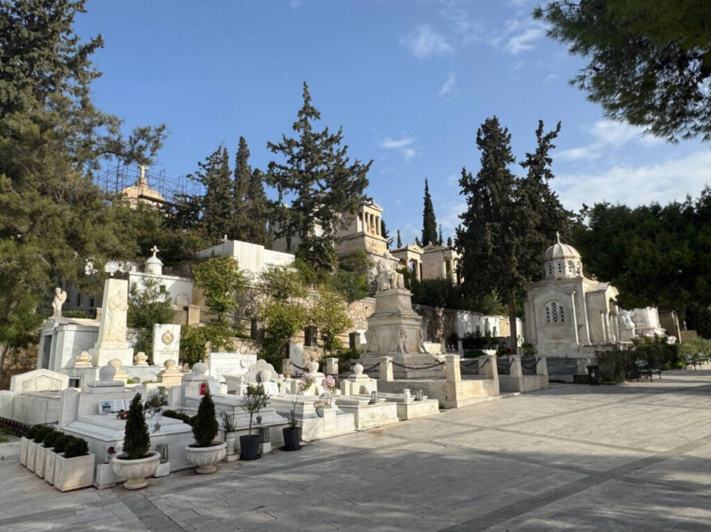 View at the First Cemetery of Athens