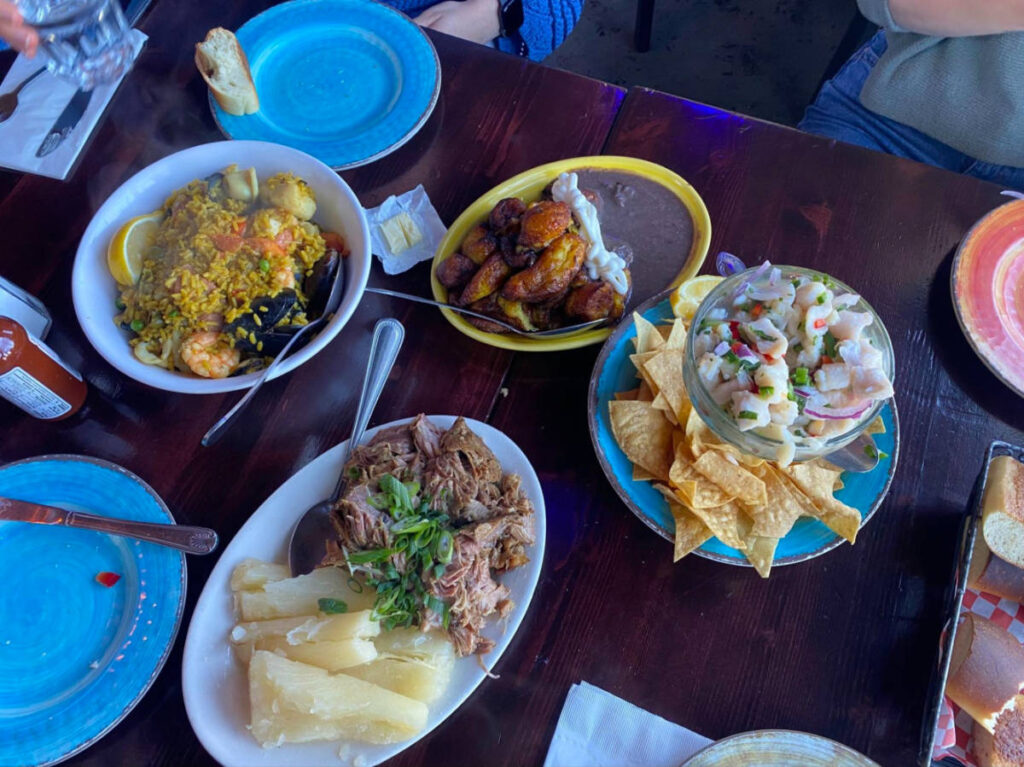 Variety of dishes served at Cha Cha Cha