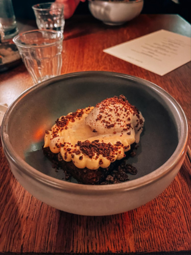 Closeup look of the food on the bowl in Gitane