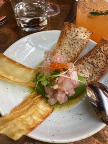 A tuna dish served in Foreign Cinema