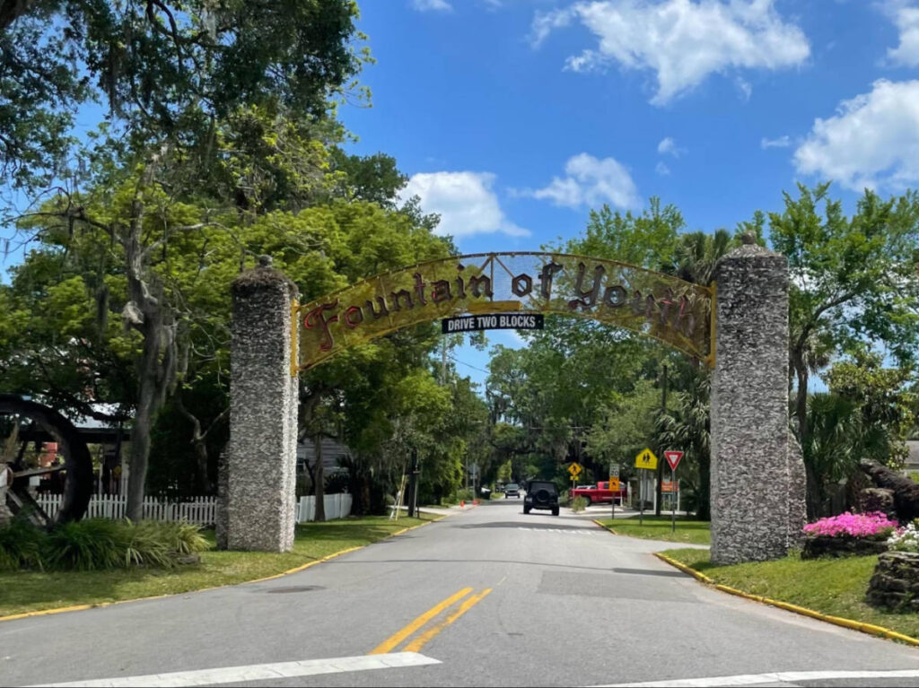 The entrance view to Ponce de Leon's Fountain of Youth
