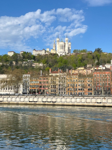 View of the Basilica Notre-Dame de Fourvière from afar