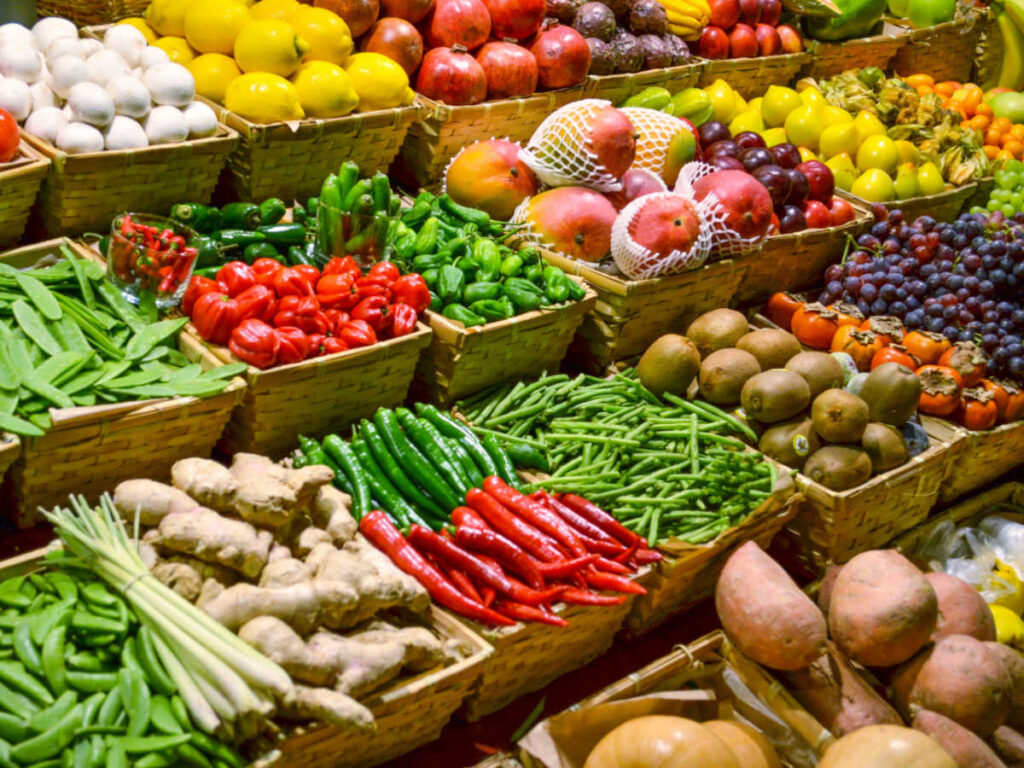 Closeup look of the local produce