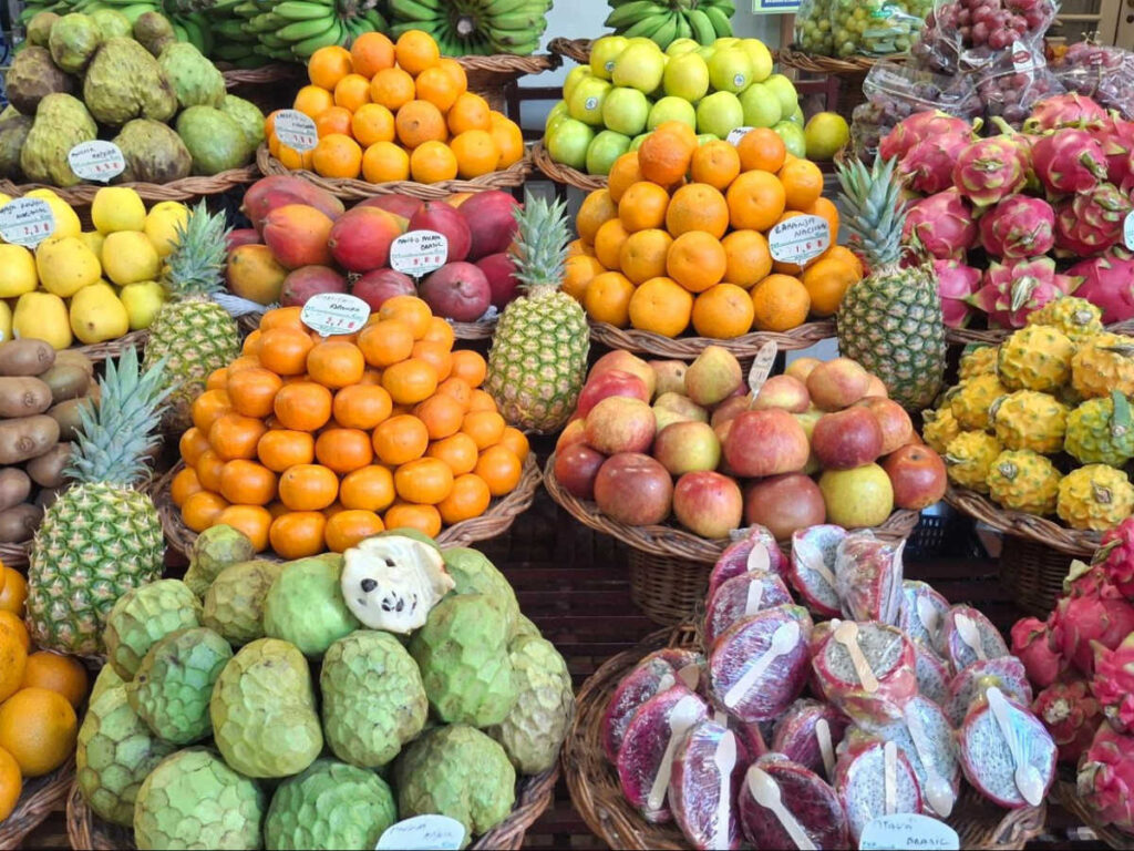 View of the vibrant and fresh fruits at the supermarket