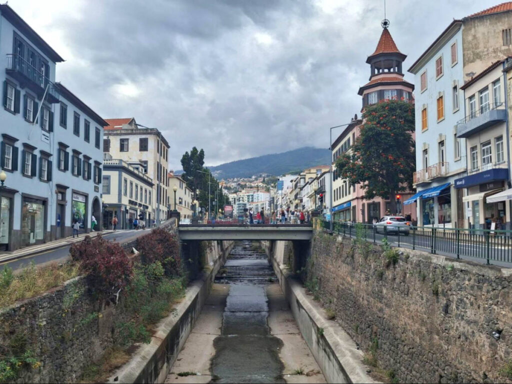 View of the Ribeira de Santa Luzia along the Funchal’s center