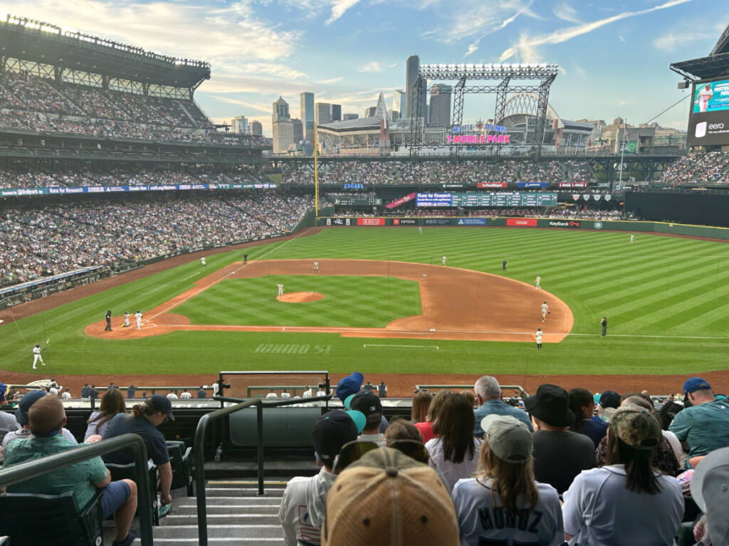 View at the T-Mobile Park during a baseball game