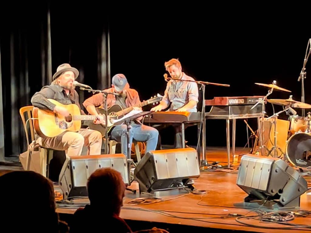 A band performing at the Gas Station Arts Centre