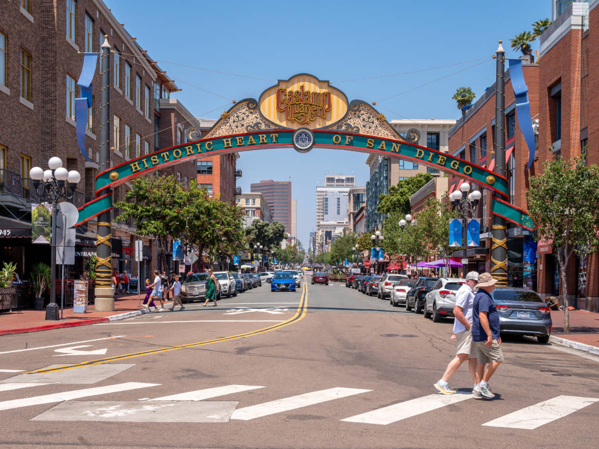 View at the entrance of Gaslamp Quarter