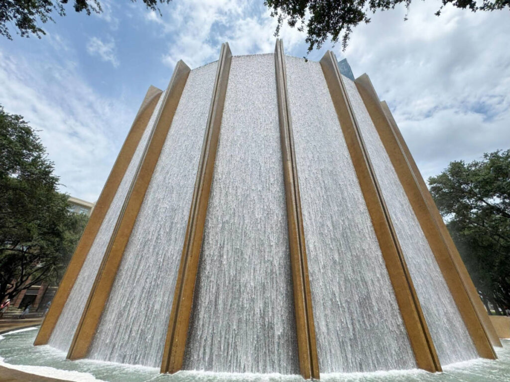 View of the Gerald D. Hines Waterwall
