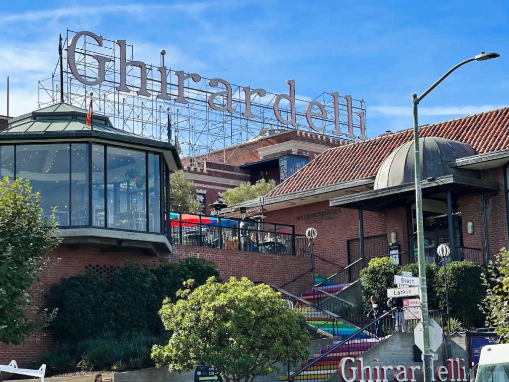 Exterior view of the Ghirardelli Square Hot Chocolate
