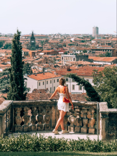The author, Amber Visch admiring the from Giardino Giusti