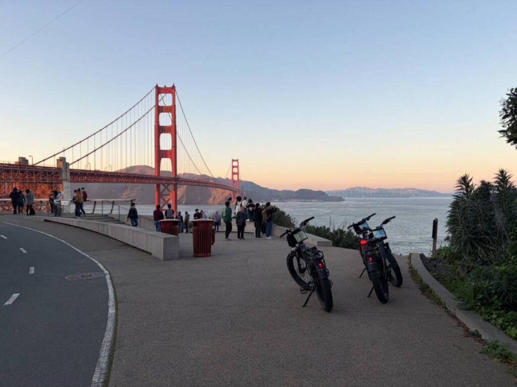 Scenic view of the San Francisco Golden Gate Bridge from the Welcome Center