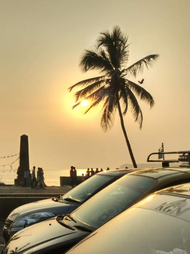 Scenic view of the golden hour at Carter Road