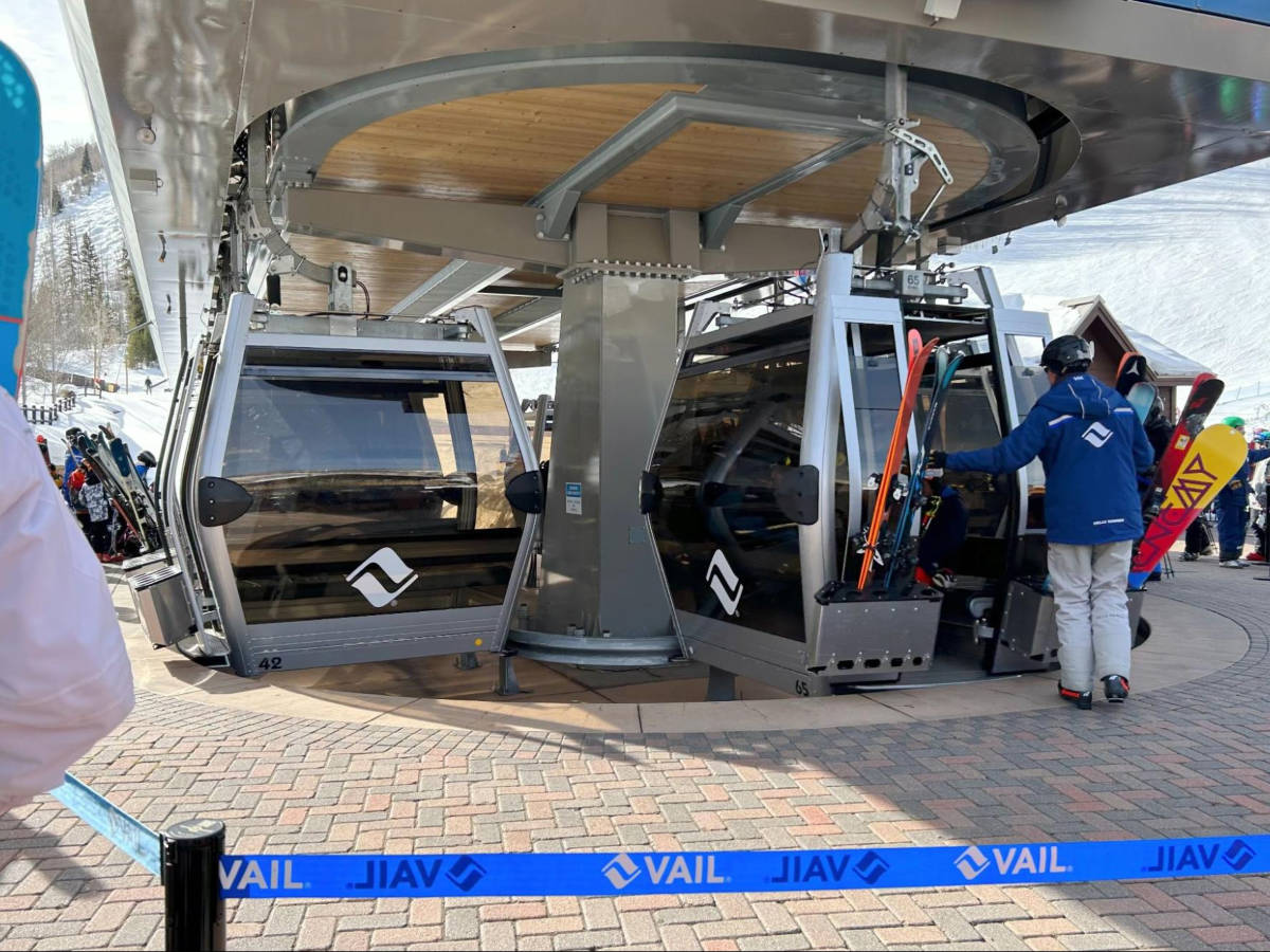 View of the Gondola One lifts from Vail Village