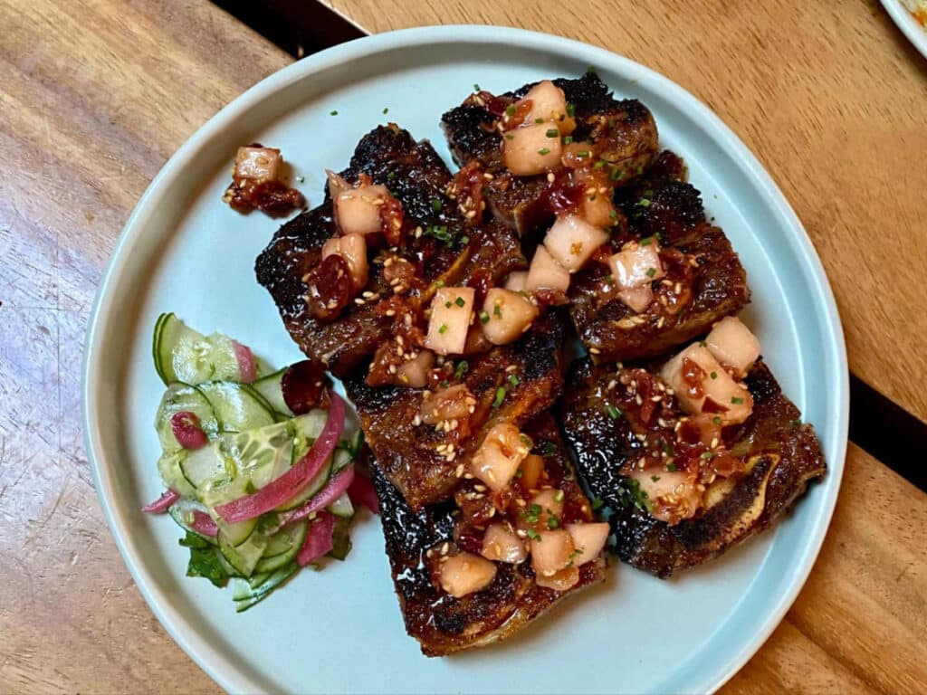 A short ribs dish served at Good Good Culture Club