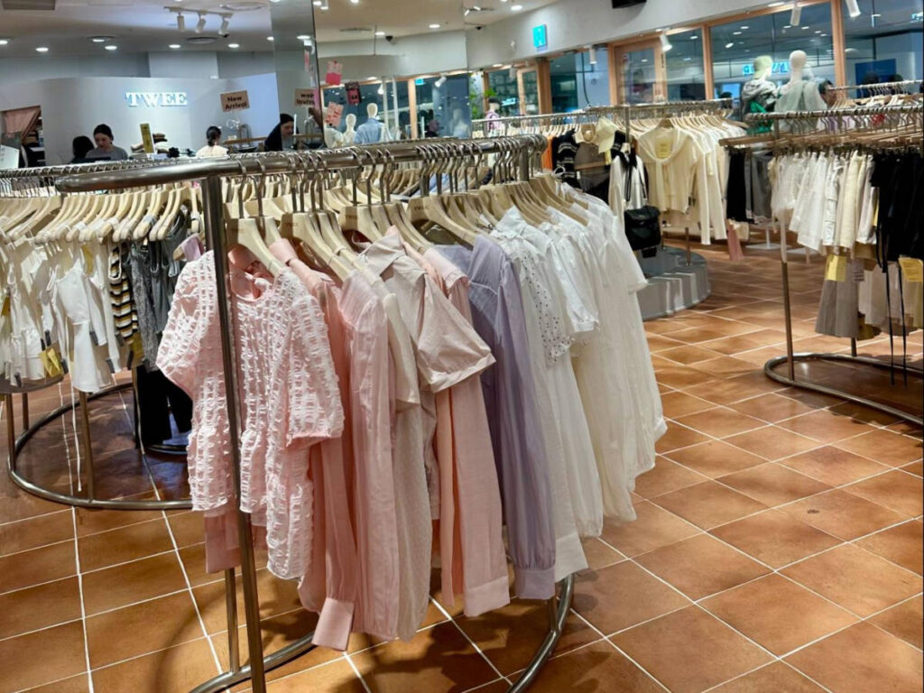 The latest fashions displayed in Goto Underground Mall