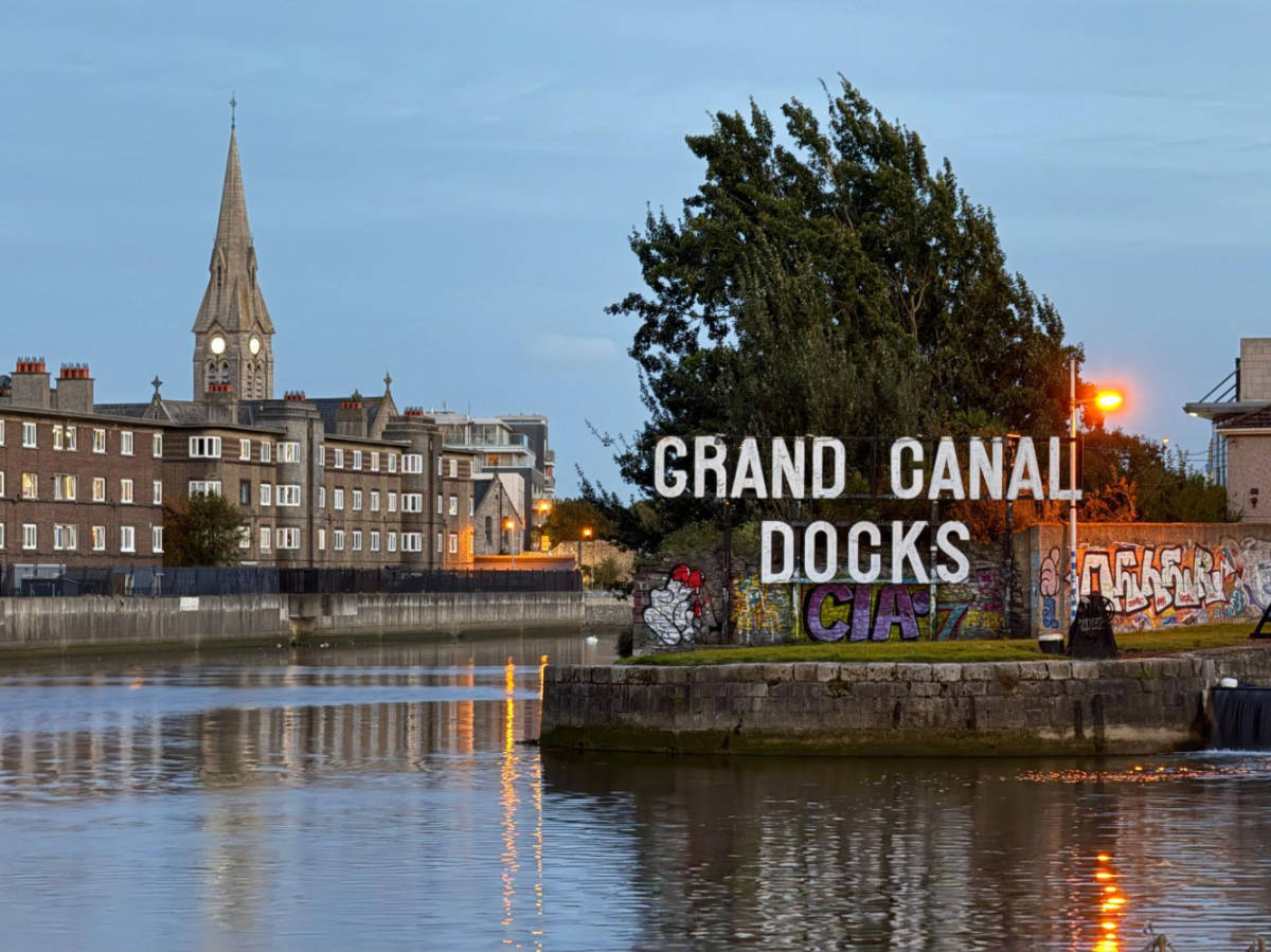 View at the Grand Canal Docks