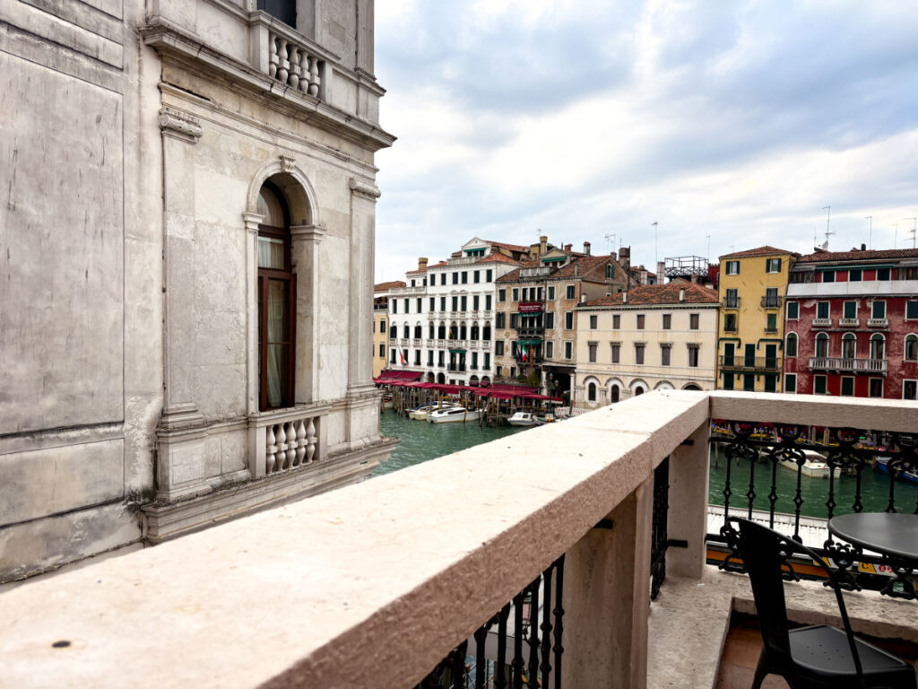 The Grand Canal view from Hotel Rialto terrace