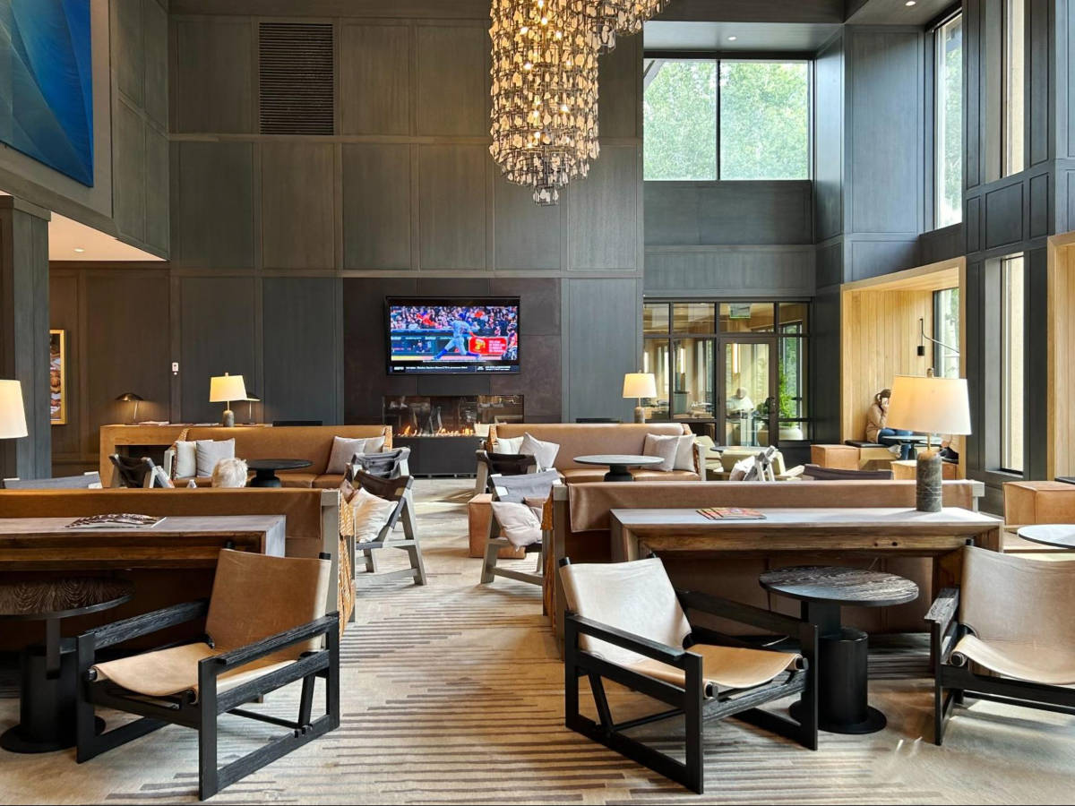 View of the grand lobby of Grand Hyatt Vail