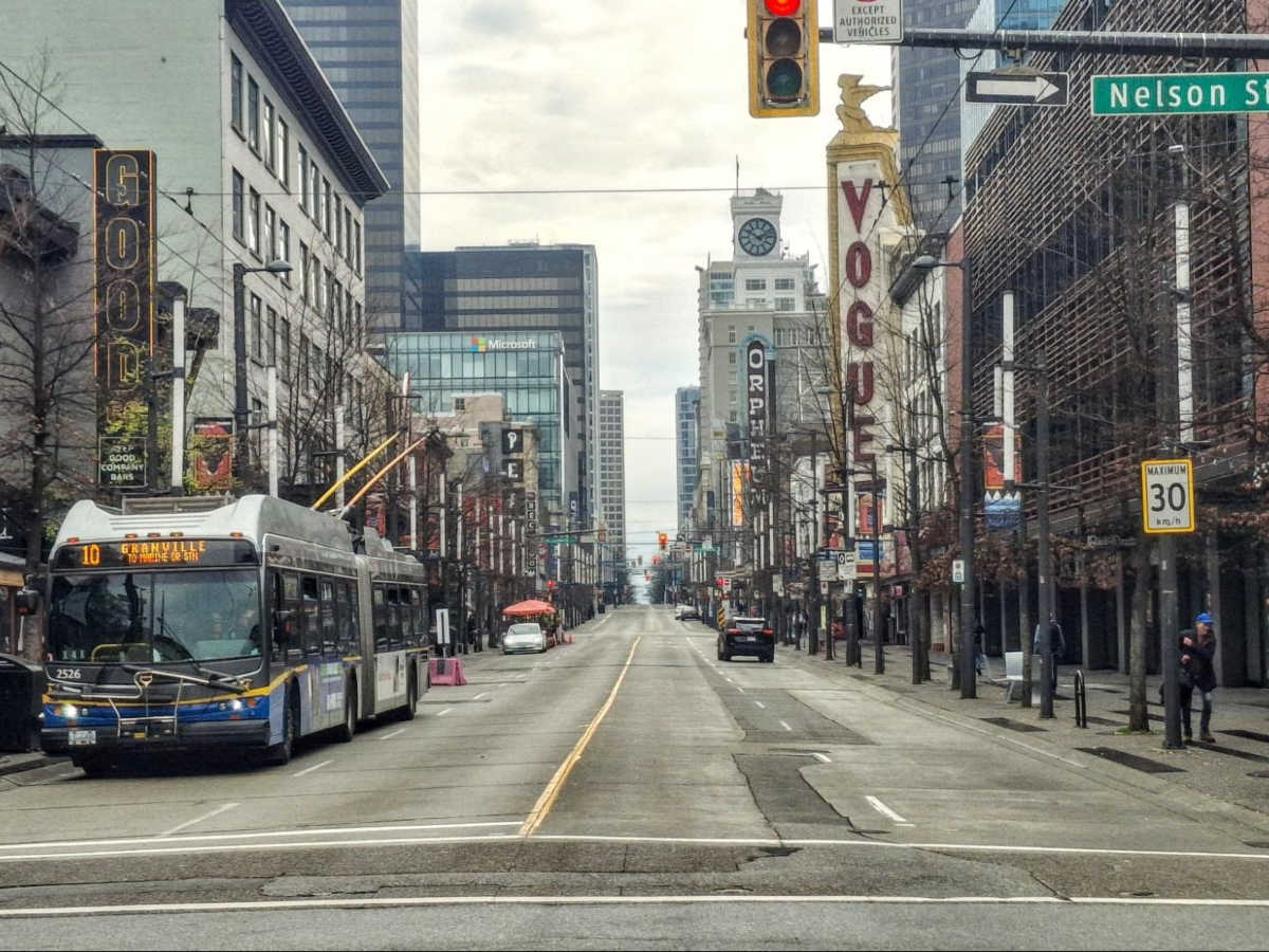 View of the concert and theatre venues along the Granville Street