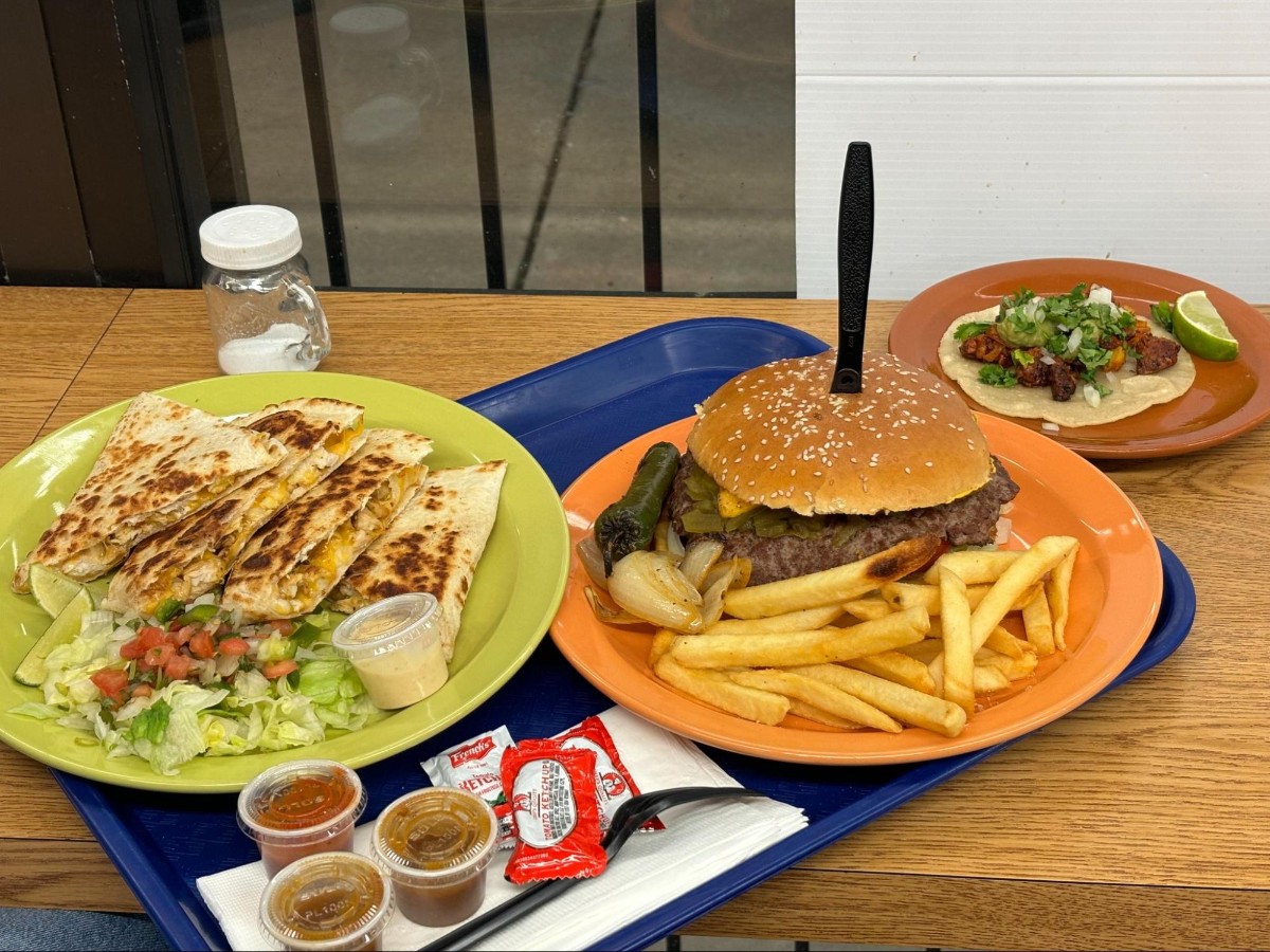 A serving of Green chili burgers