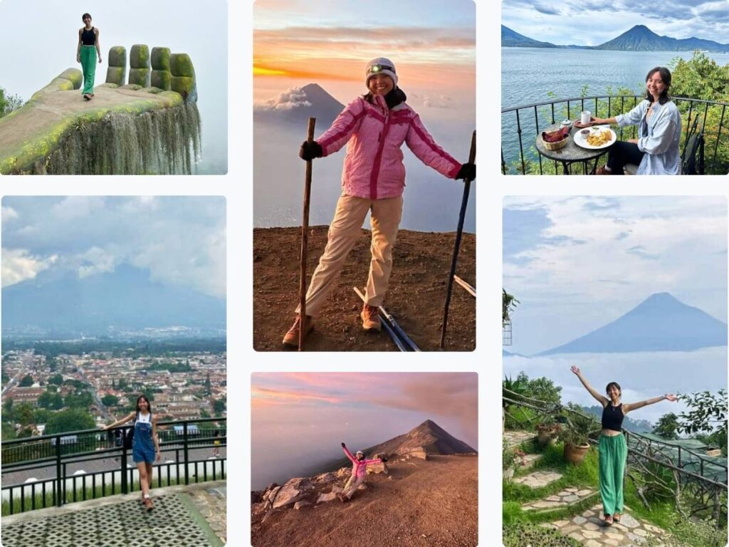 A photo collage of Guatemala writer