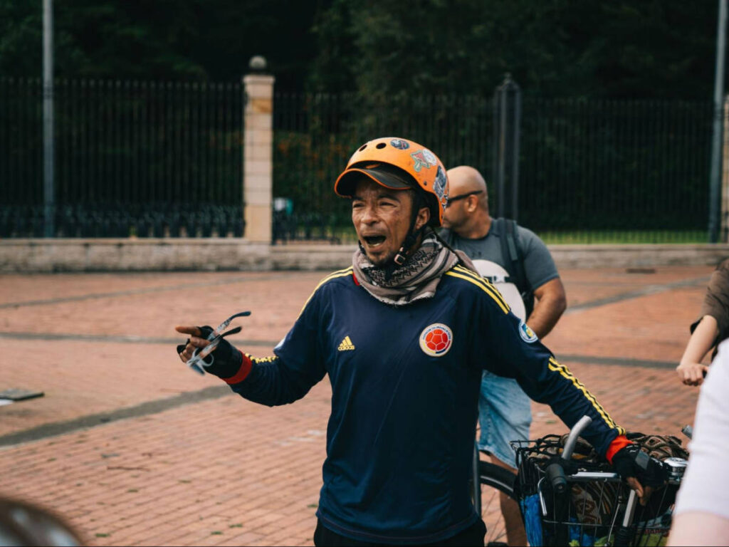 A guide showing the spots in Bogotá