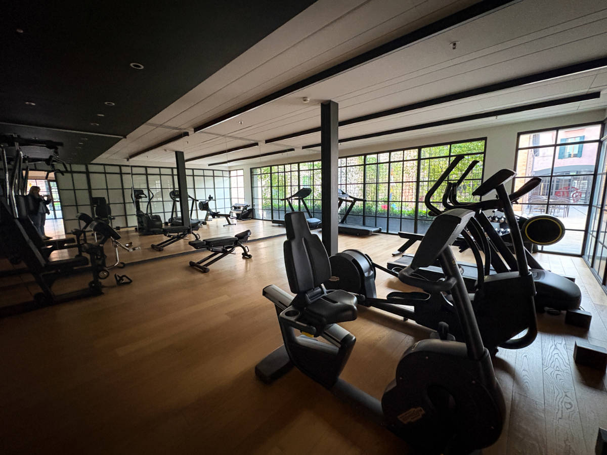 View of the variety of equipment in the gym of NH Collection Murano Villa