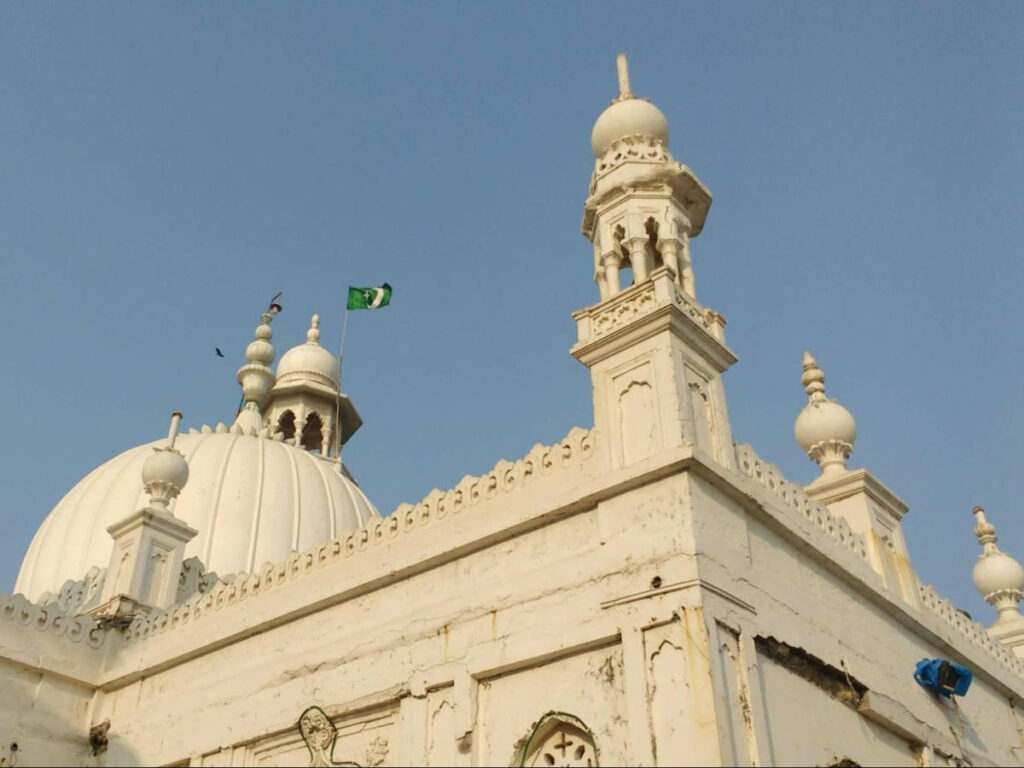 Perspective view of the historic structure of the Haji Ali Dargah