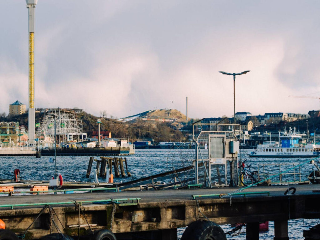 View of the Hammarbybacken’s slopes from the harbor