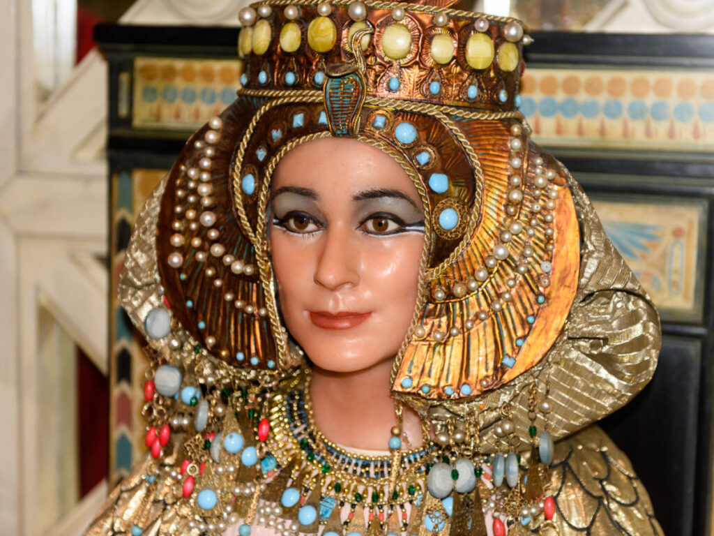A wax figure of Cleopatra at the Helwan Wax Museum