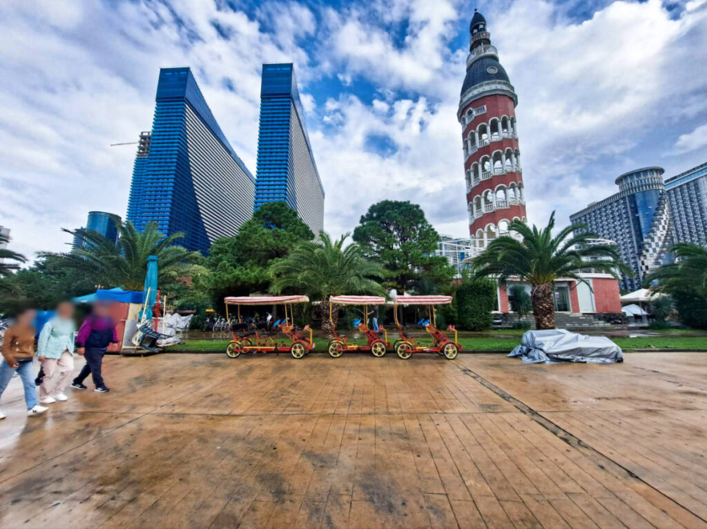 View of the high rises at the New Boulevard in Batumi