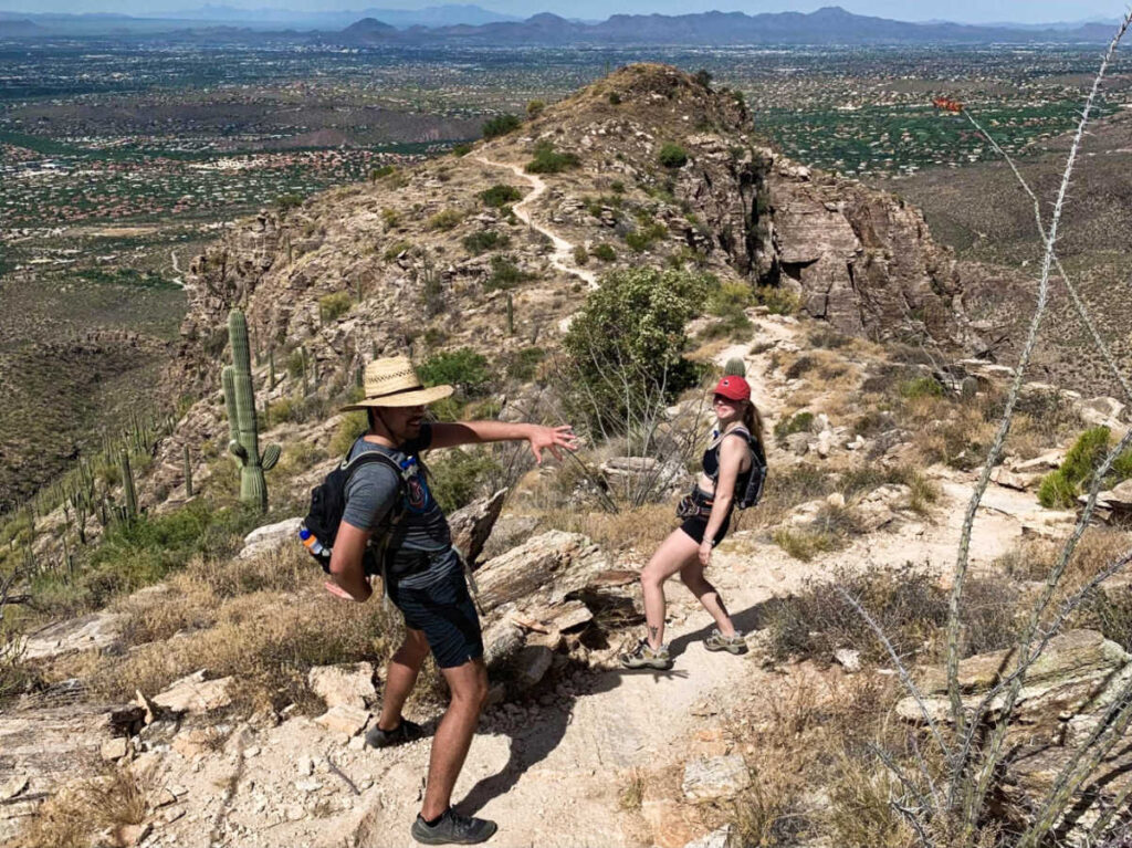 Travel Lemming Writer, Betty Hurd and her boyfriend on their way down in Blackett’s Ridge