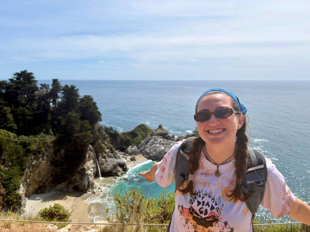 The author, Laura McFarland during a hike at McWay Falls